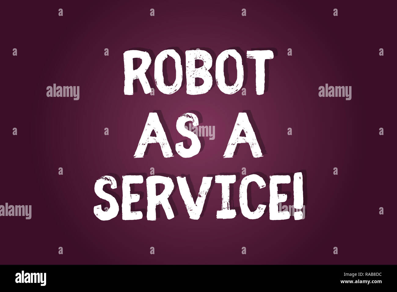 Handwriting text writing Robot As A Service. Concept meaning Artificial  intelligence Digital assistance chat bot Blank Color Rectangular Shape with  Ro Stock Photo - Alamy