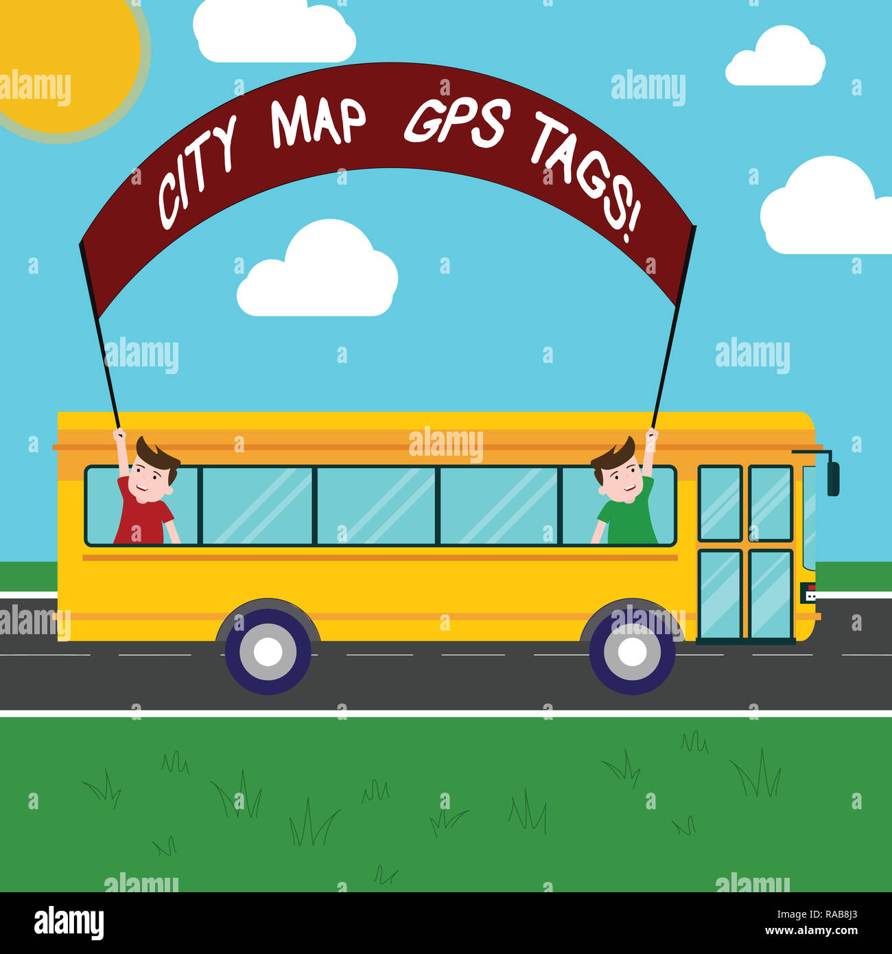 Handwriting text City Map Gps Tags. Concept meaning Global positioning