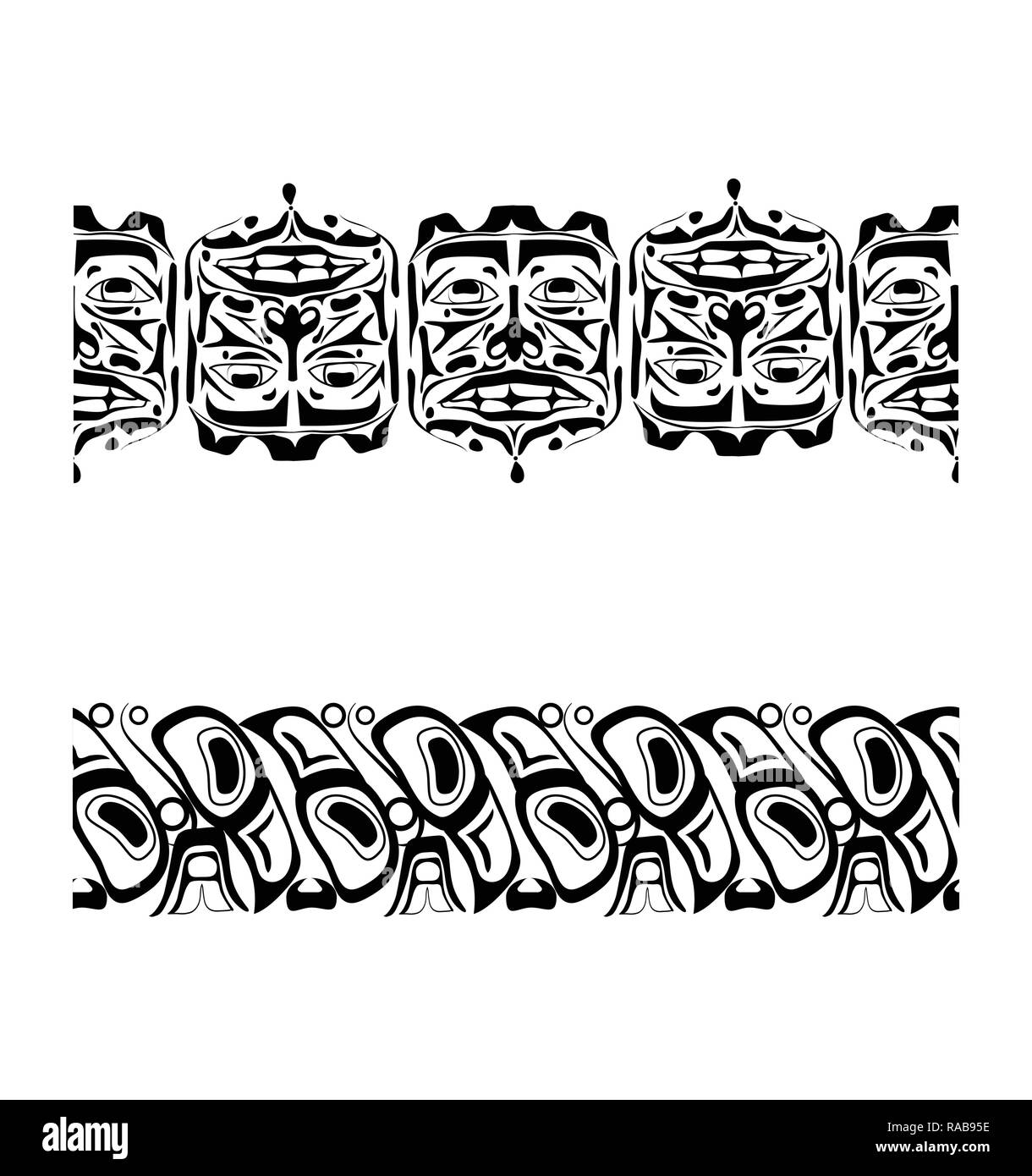 Vector illustration abstract native north american seamless pattern ...