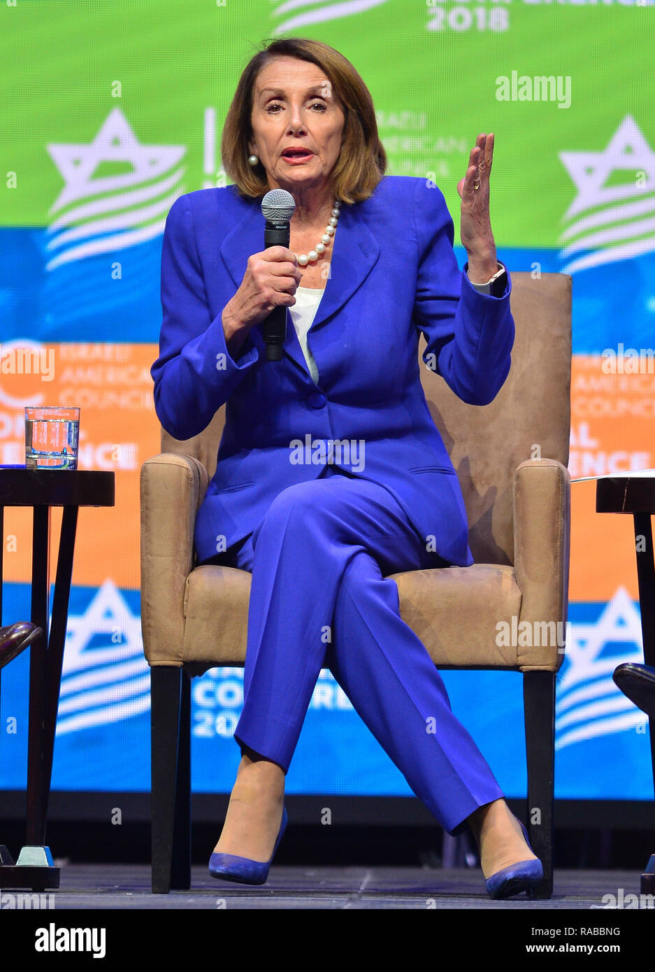 The 5th Israeli-American Council National Conference 2018 at the Diplomat Resort Hollywood on December 02, 2018 in Hollywood, Florida.  Featuring: House Democratic Leader Nancy Pelosi (D-CA) Where: Hollywood, Florida, United States When: 02 Dec 2018 Credit: Johnny Louis/WENN.com Stock Photo