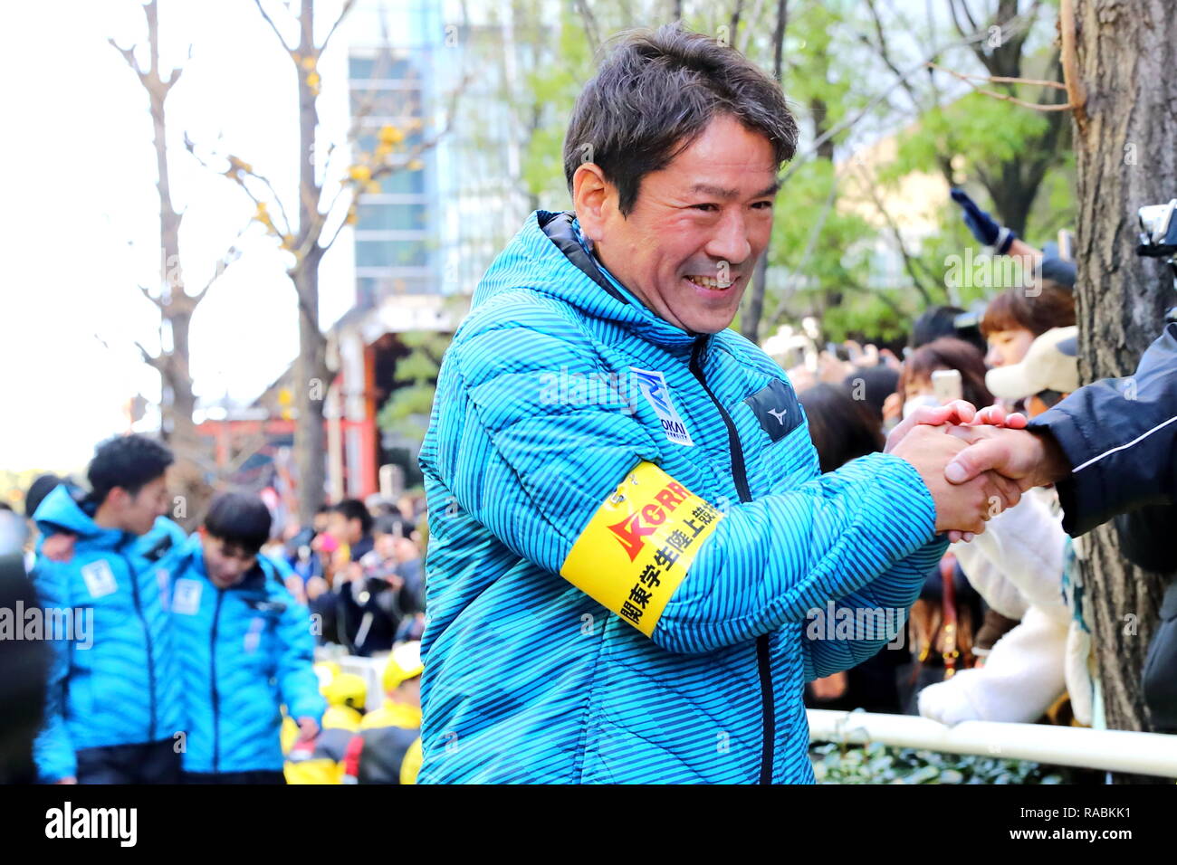 Tokyo, Japan. 3rd Jan, 2019. Hayashi Morozumi () Ekiden : The 95th Hakone Ekiden Race, 10th section Goal in Tokyo, Japan . Credit: Naoki Nishimura/AFLO SPORT/Alamy Live News Stock Photo