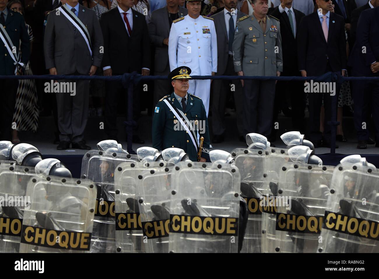 Rio De Janeiro, Brazil. 03rd Jan, 2019. Colonel PM Rogério Figueiredo de Lacerda was inaugurated as commander of the Military Police of the State of Rio de Janeiro (PMERJ) held at the Shooting Police Battalion Court in Rio de Janeiro, RJ. Credit: Lucas Tavares/FotoArena/Alamy Live News Stock Photo