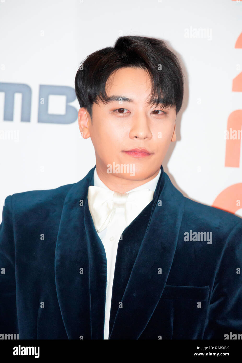 V.I (BIGBANG), Dec 29, 2018 : South Korean singer V.I (Seung-Ri) from K-pop boy band BIGBANG attends a red carpet event of the 2018 MBC Entertainment Awards in Seoul, South Korea. Credit: Lee Jae-Won/AFLO/Alamy Live News Stock Photo