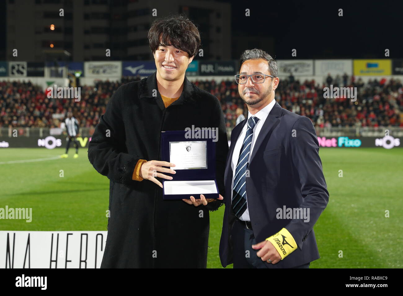 The Estadio Municipal De Portimao Portimao Portugal 2nd Jan 2019 L R Mu Kanazaki Tosu Rodiney Sampaio