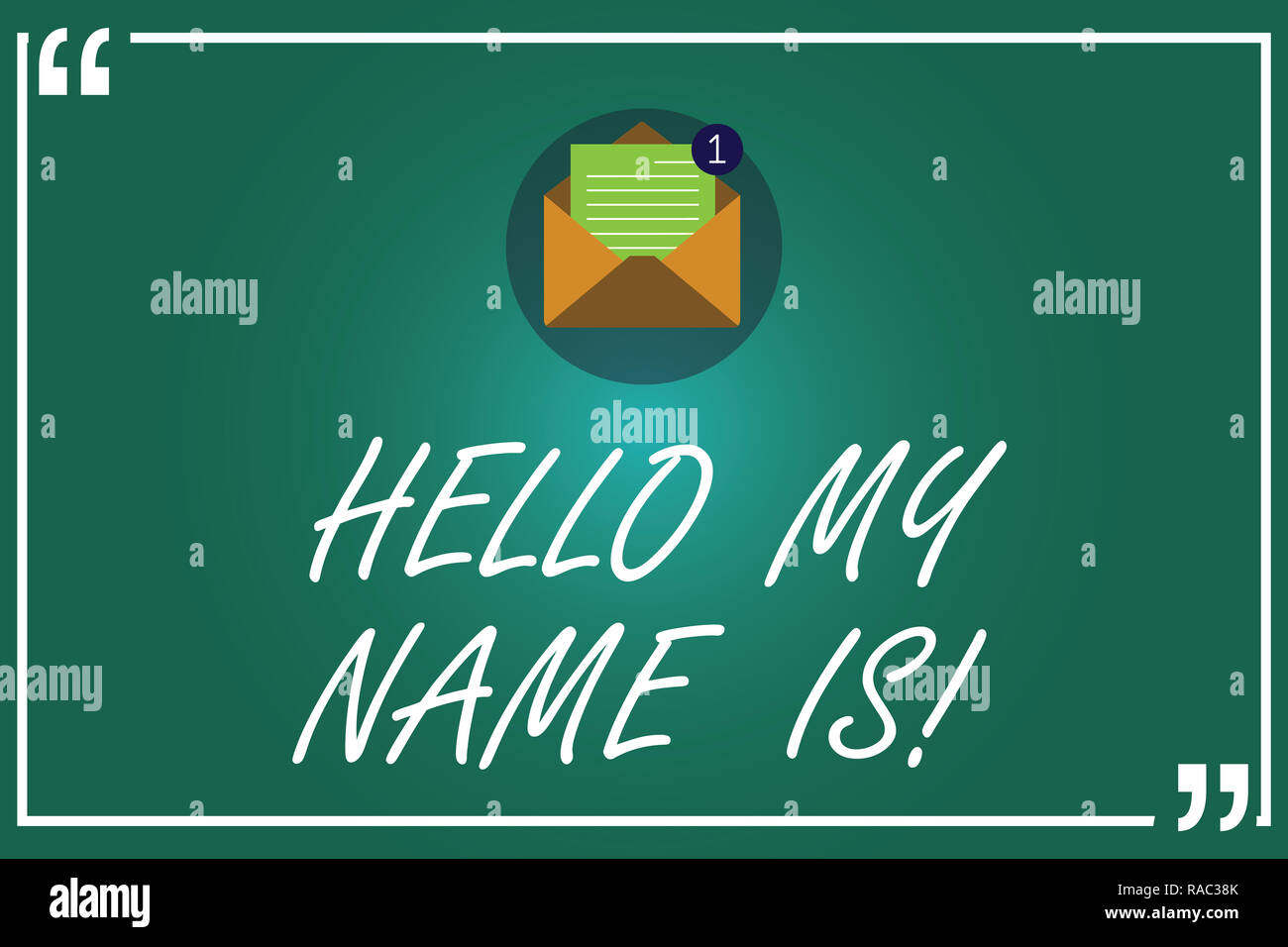 Hello Name Email Handwriting text writing Hello My Name Is. Concept meaning introducing ...