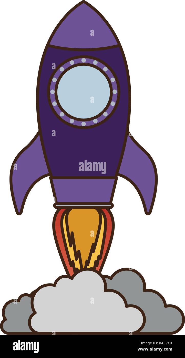 flying rocket isolated icon Stock Vector Image & Art - Alamy