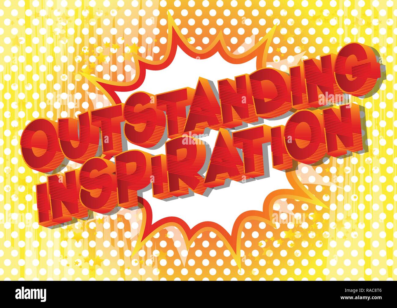 Outstanding Imagine Outstanding Inspiration - Vector illustrated comic book style phrase on ...