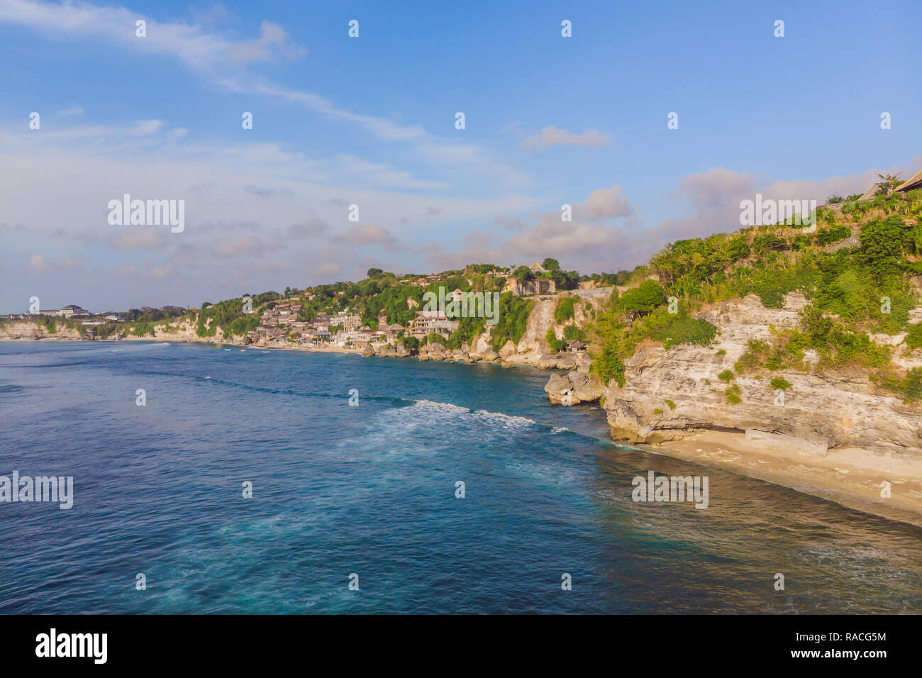 Aerial shot. Photos from the drone. Beach Dreamland Bali Indonesia