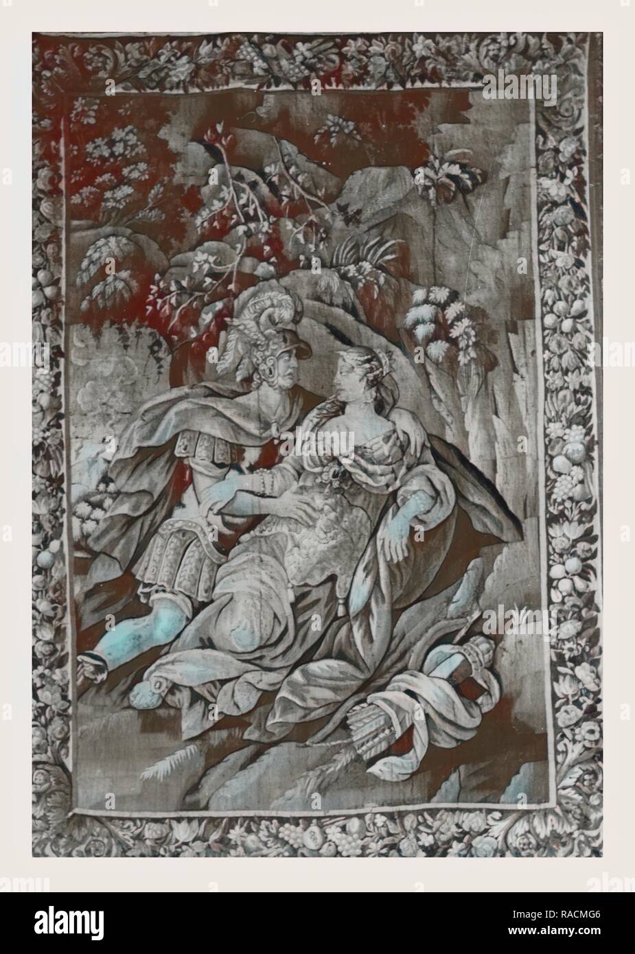 Dido and Aeneas resting during hun. Reimagined by Gibon. Classic art with a modern twist