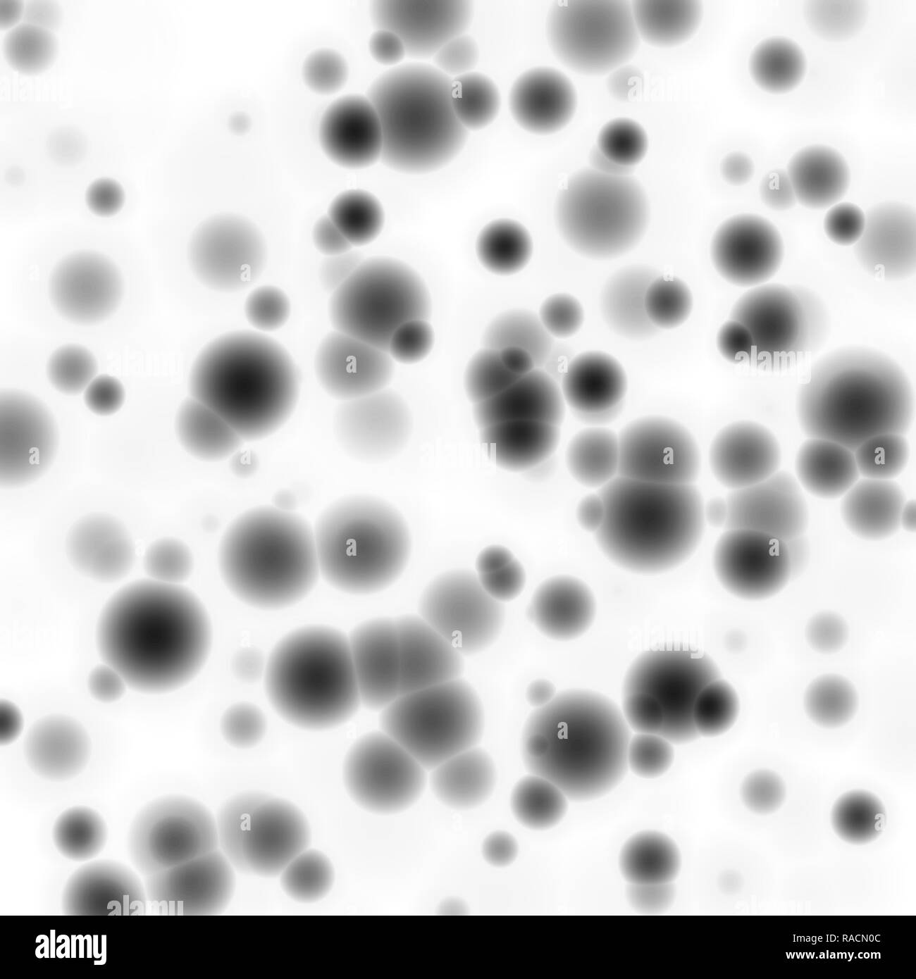 Abstract black bacteria on white background Stock Photo