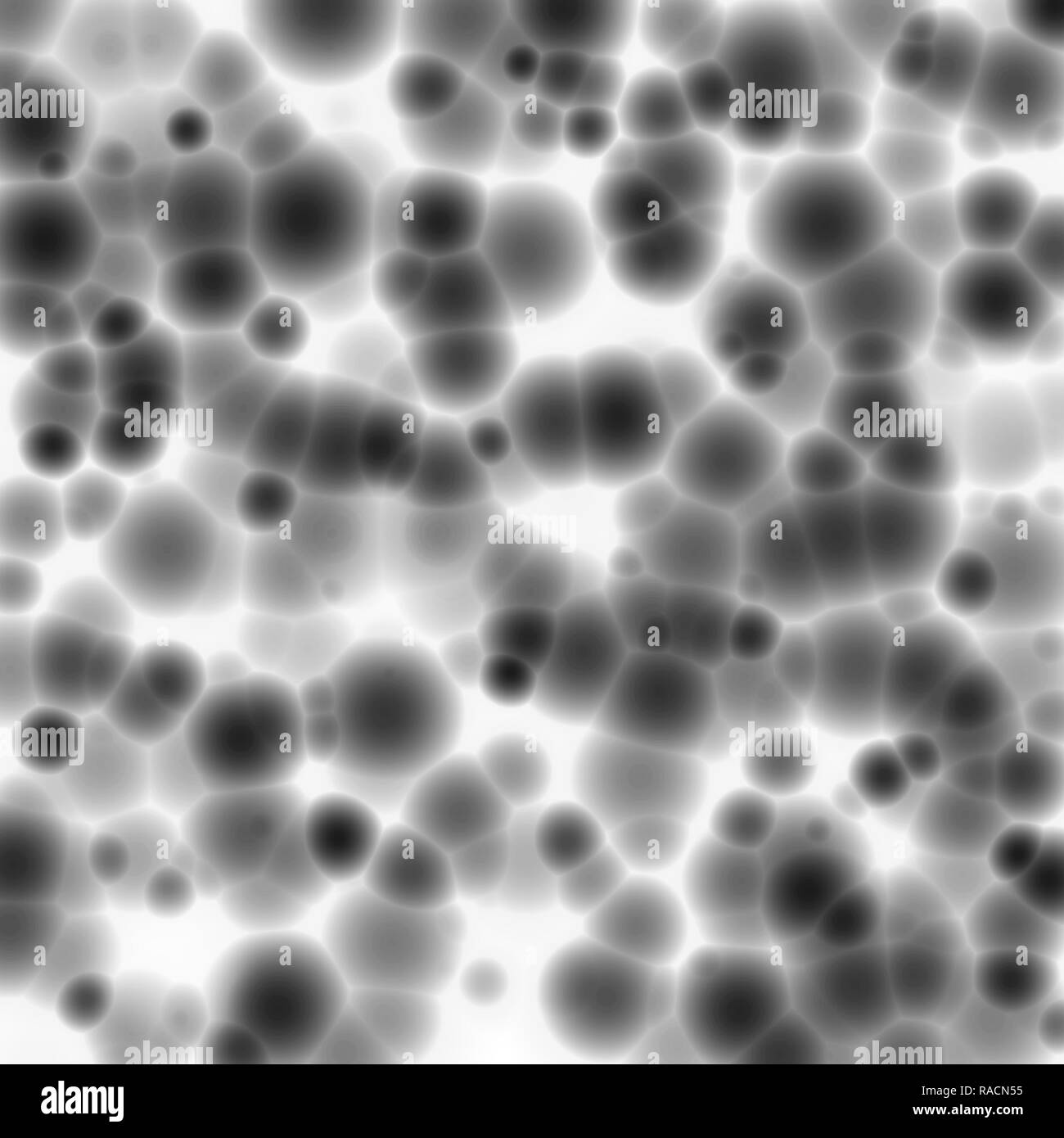 Black small cell under the microscope, abstract background Stock Photo