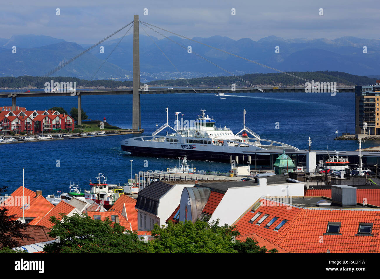 Stavanger City Bridge, Ragoland County, Norway, Scandinavia, Europe Stock Photo