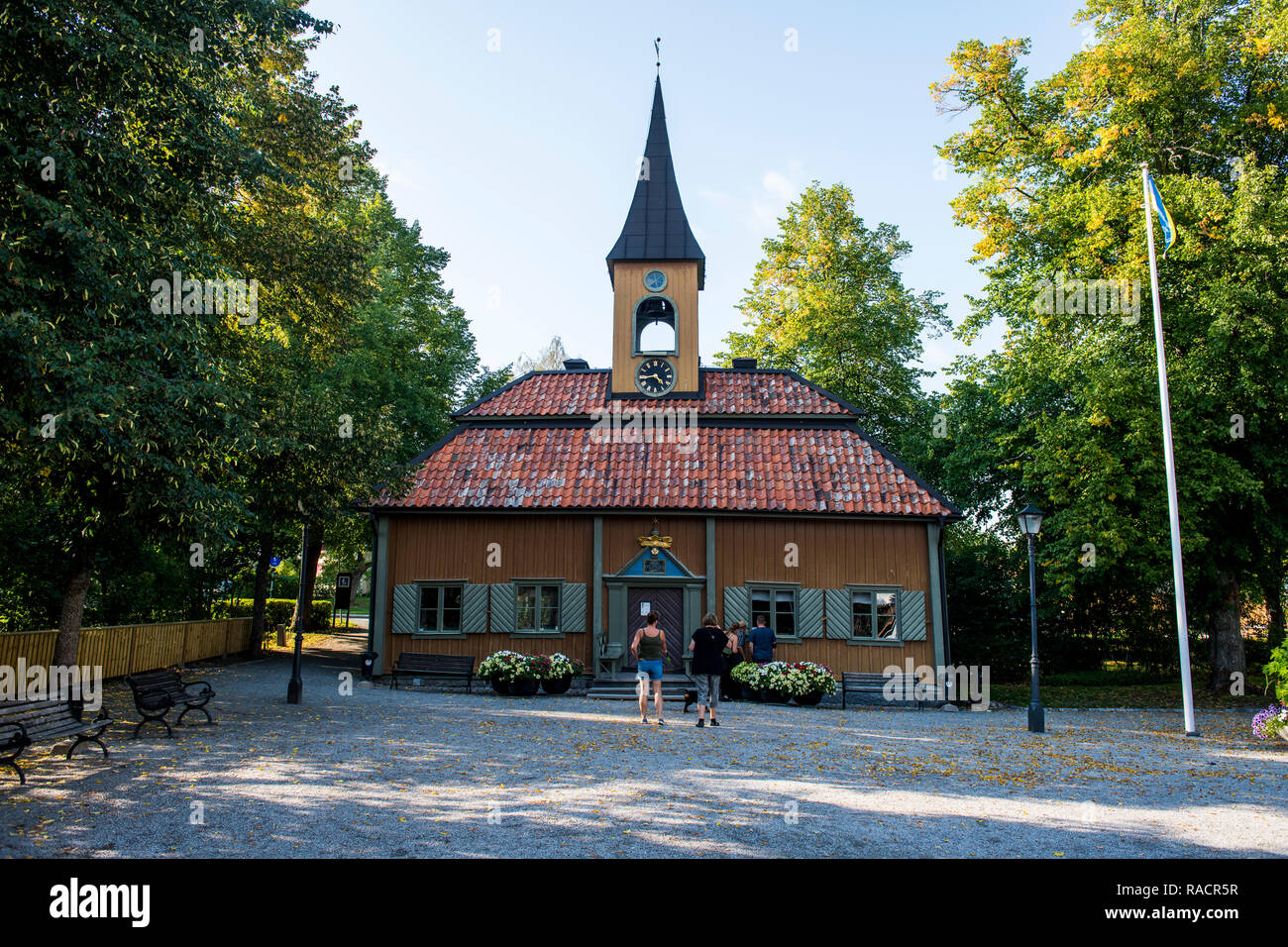 Old town hall of Sigtuna, oldest town of Sweden, Scandinavia, Europe Stock Photo