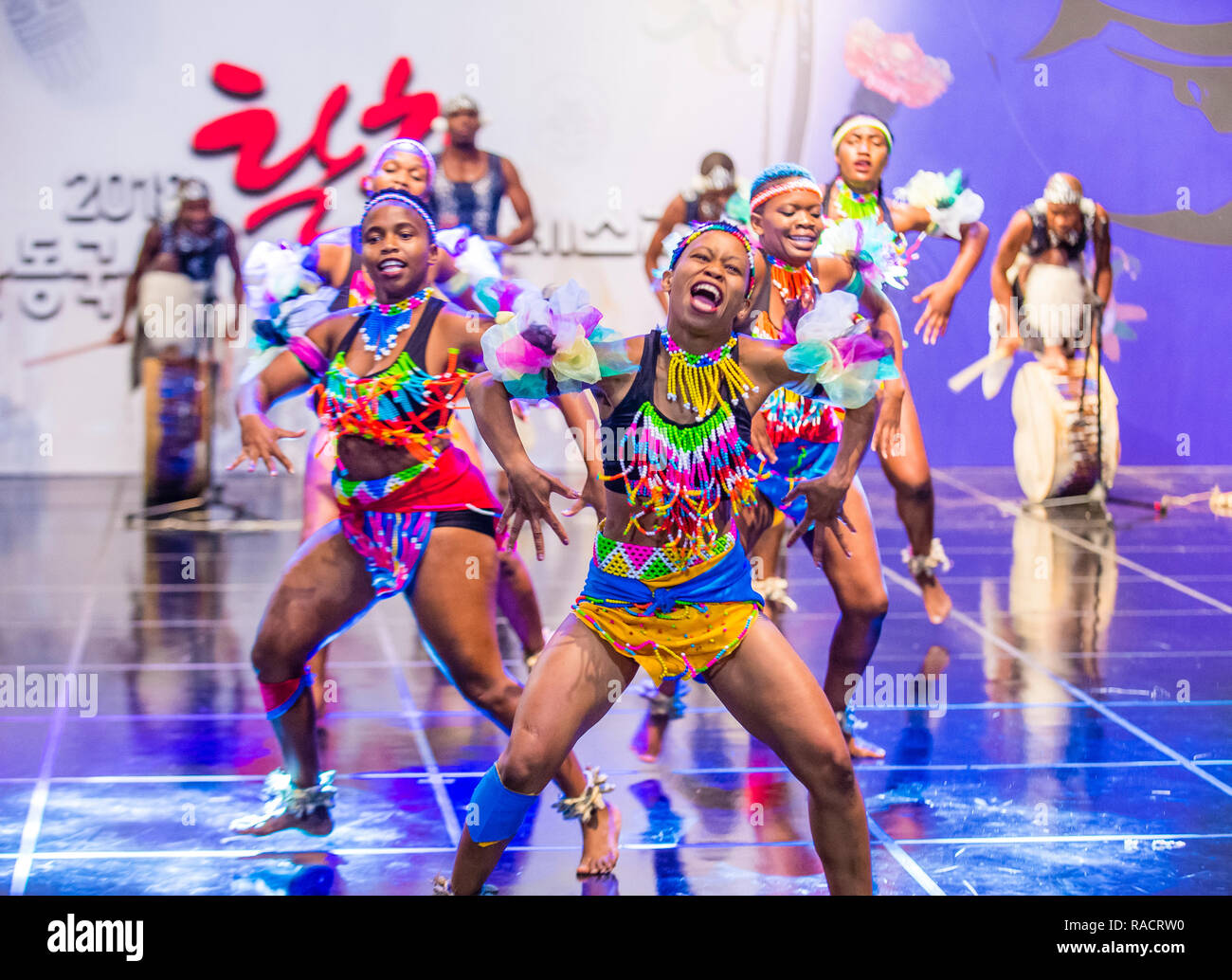South African dancers from Amazebra Folklore Dance Ensemble perform at ...