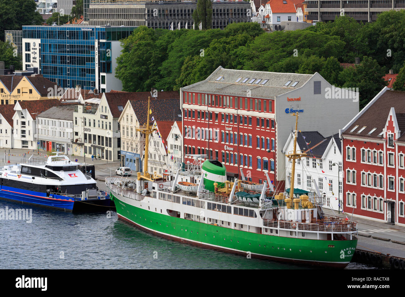 Historic Ship Sandnes, Stavanger City, Rogaland County, Norway, Scandinavia, Europe Stock Photo