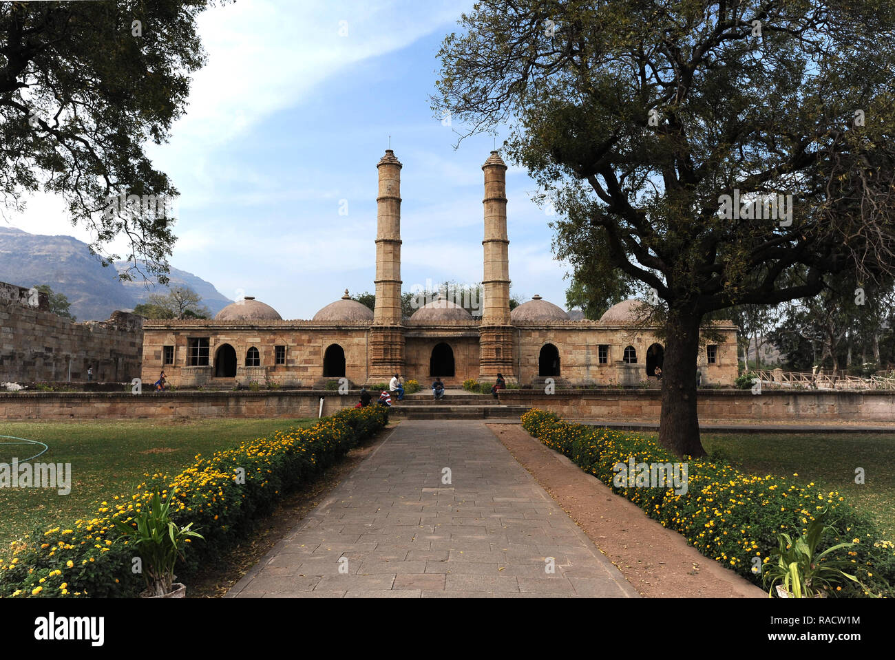 The 16th century Sahar ki Masjid, built near the royal palace for exclusive use of the sultans, Champaner, Gujarat, India, Asia Stock Photo