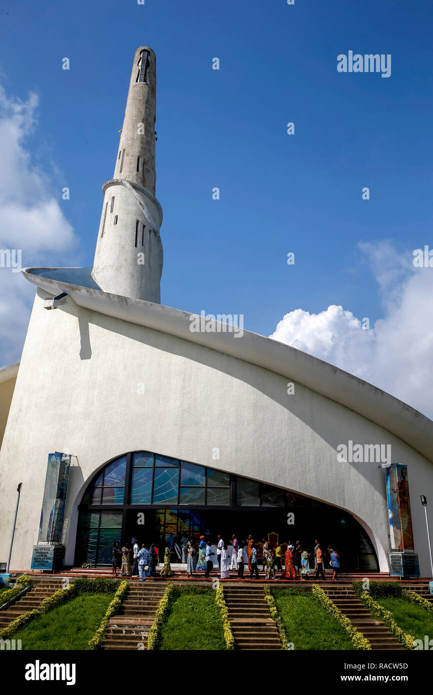 Our Lady of Africa Catholic Sanctuary, Abidjan, Ivory Coast, West Africa, Africa Stock Photo