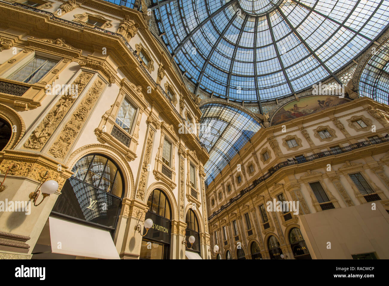 The Prada fashion store in the Galleria Vittorio Emanuele II