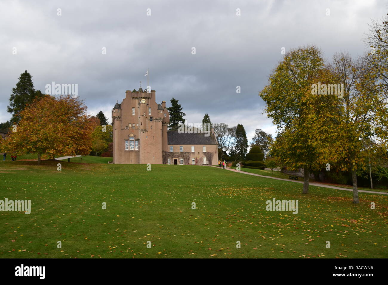 Autumn at Crathes Castle, near Banchory, Aberdeenshire Stock Photo