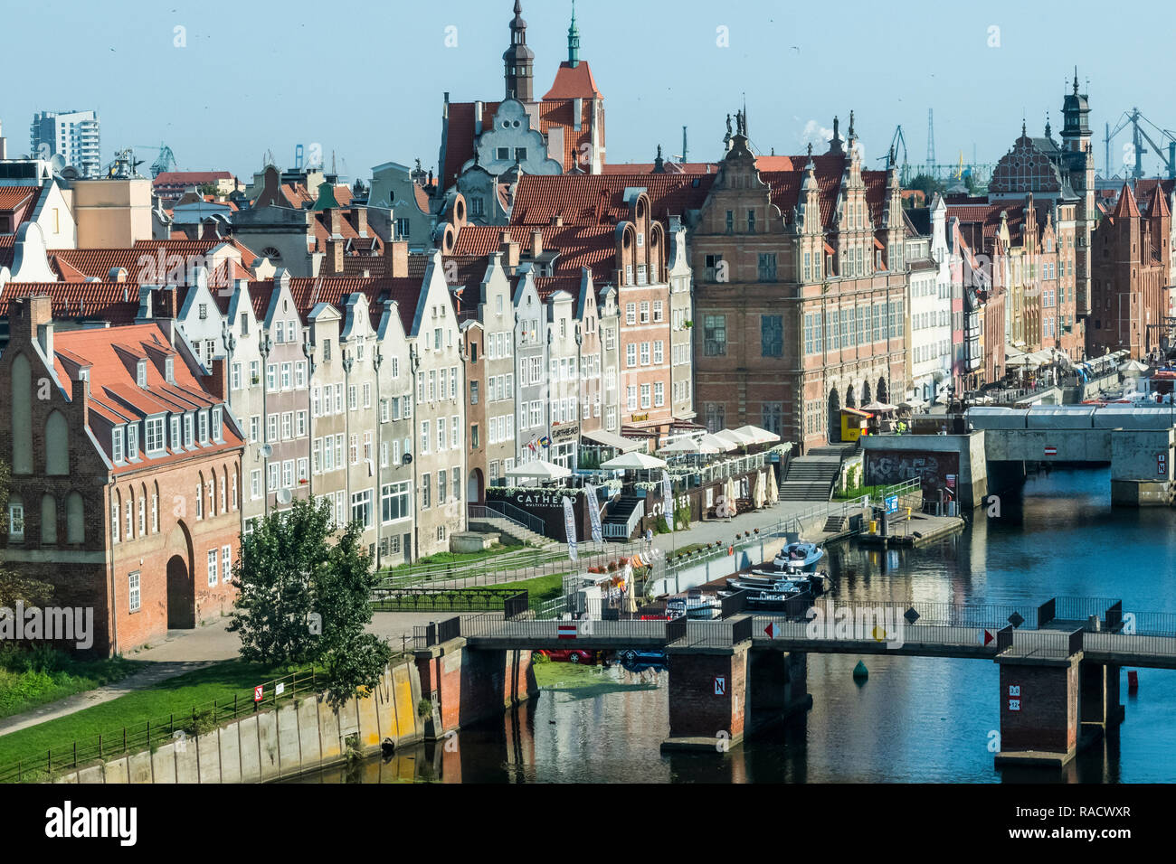 View over the old town center of Gdansk, Poland, Europe Stock Photo