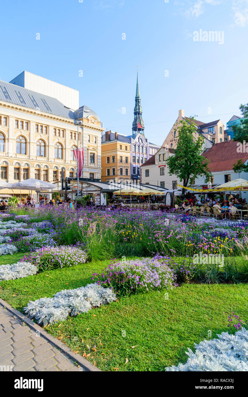 Livu Square, Old Town, UNESCO World Heritage Site, Riga, Latvia, Europe Stock Photo