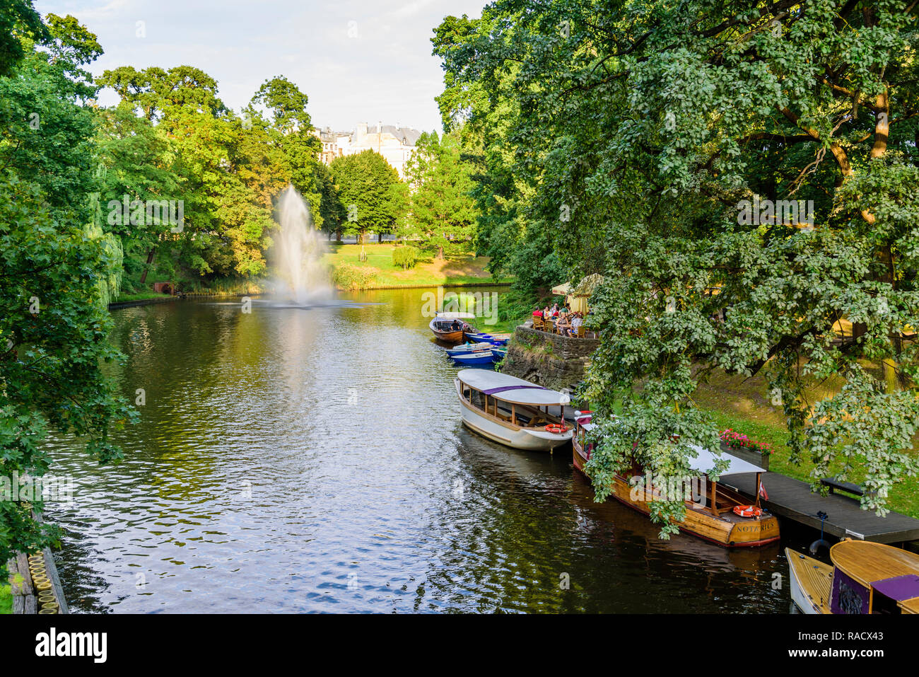 Riga Canal, Bastejkalna Parks, Riga, Latvia, Europe Stock Photo
