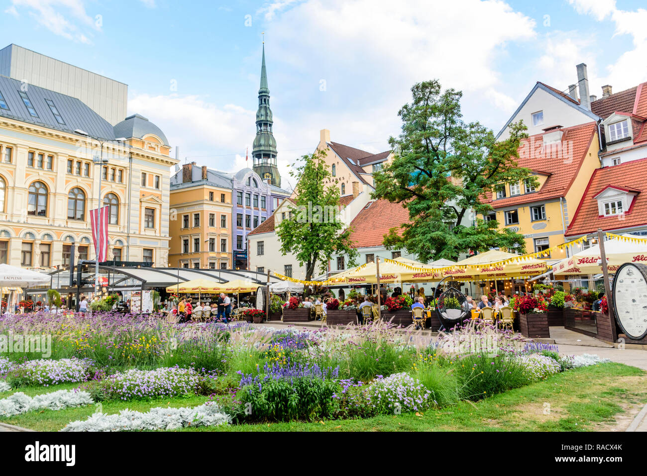 Livu Square, UNESCO World Heritage Site, Riga, Latvia, Europe Stock Photo