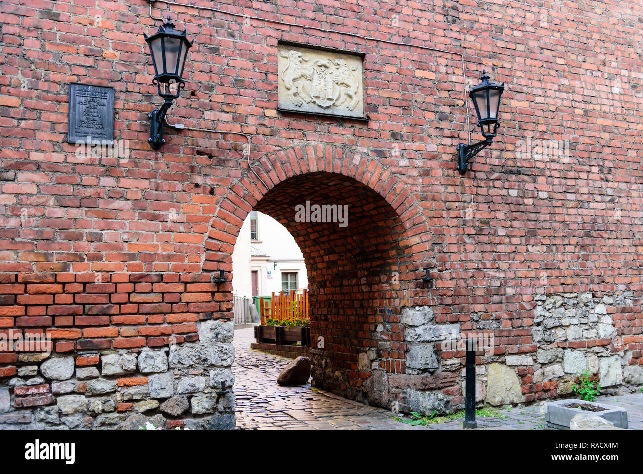 Original Old Town Wall gate, UNESCO World Heritage Site, Riga, Latvia, Europe Stock Photo