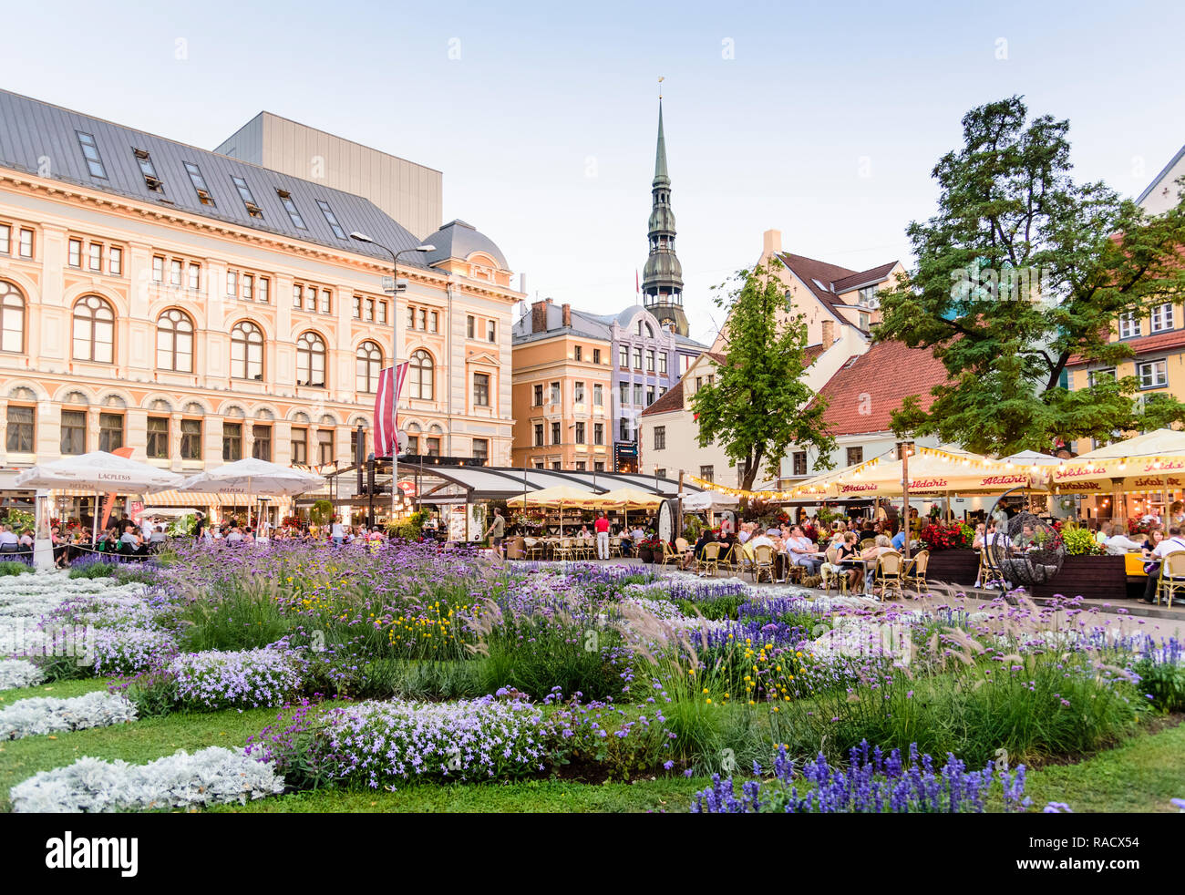 Livu Square, Old Town, UNESCO World Heritage Site, Riga, Latvia, Europe Stock Photo