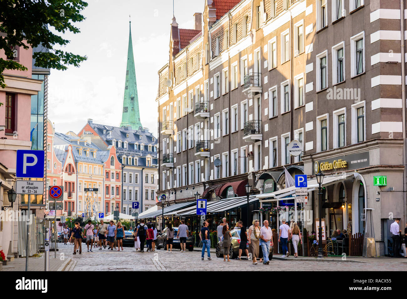 Kungu Street, Old Town, UNESCO World Heritage Site, Riga, Latvia, Europe Stock Photo