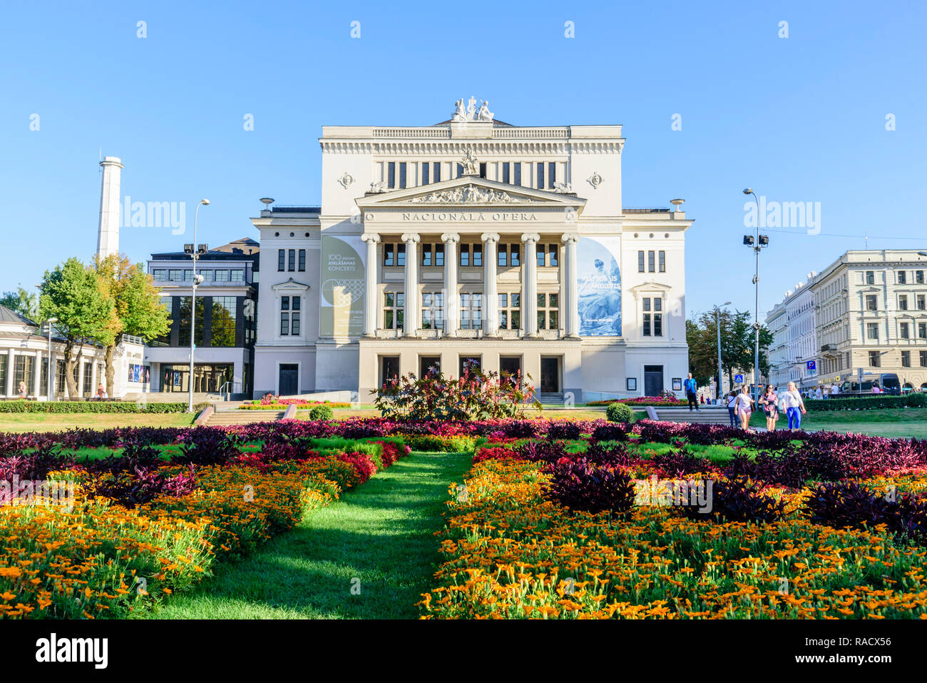 Opera House, Riga, Latvia, Europe Stock Photo