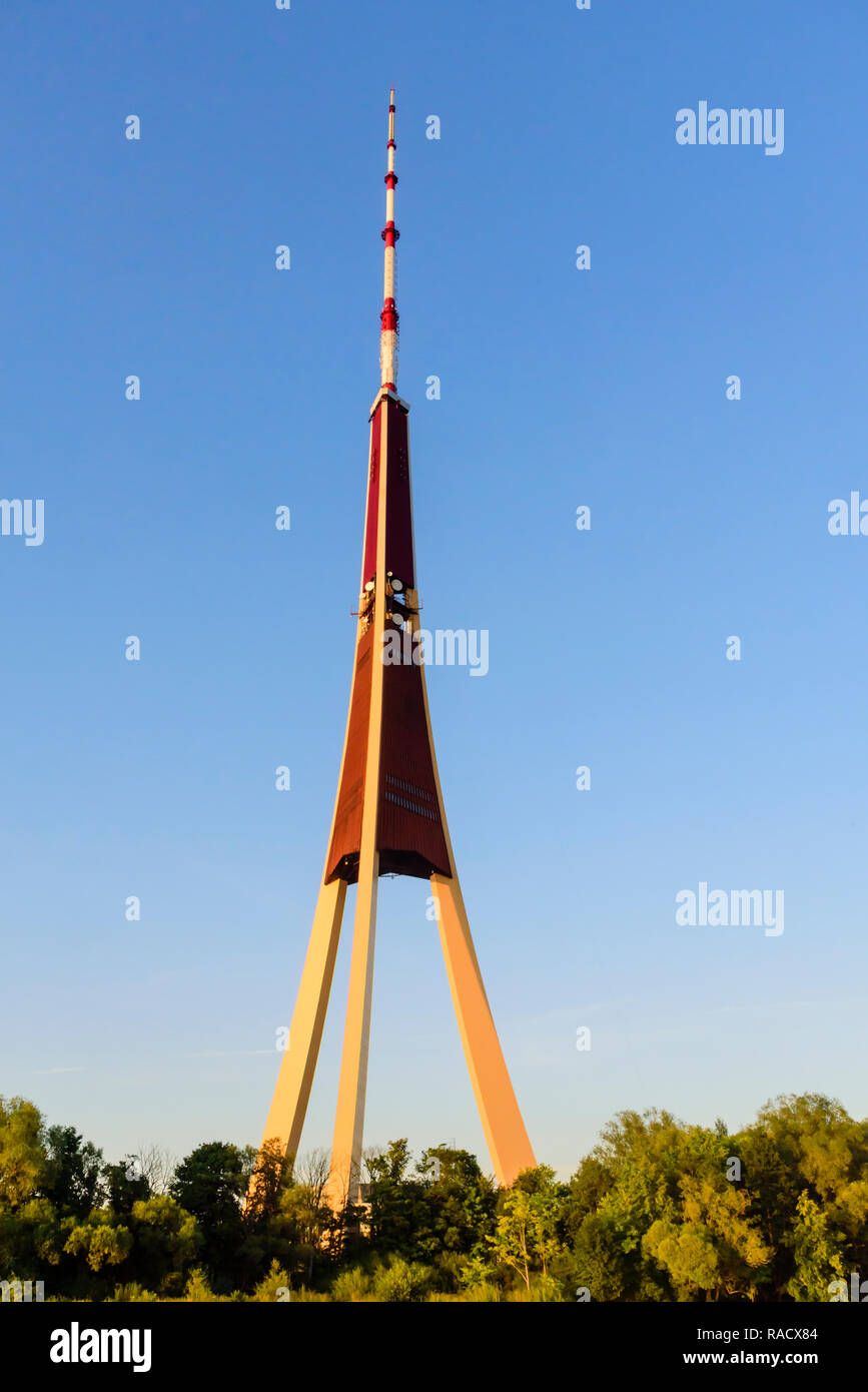 Radio and Television Tower, Riga, Latvia, Europe Stock Photo