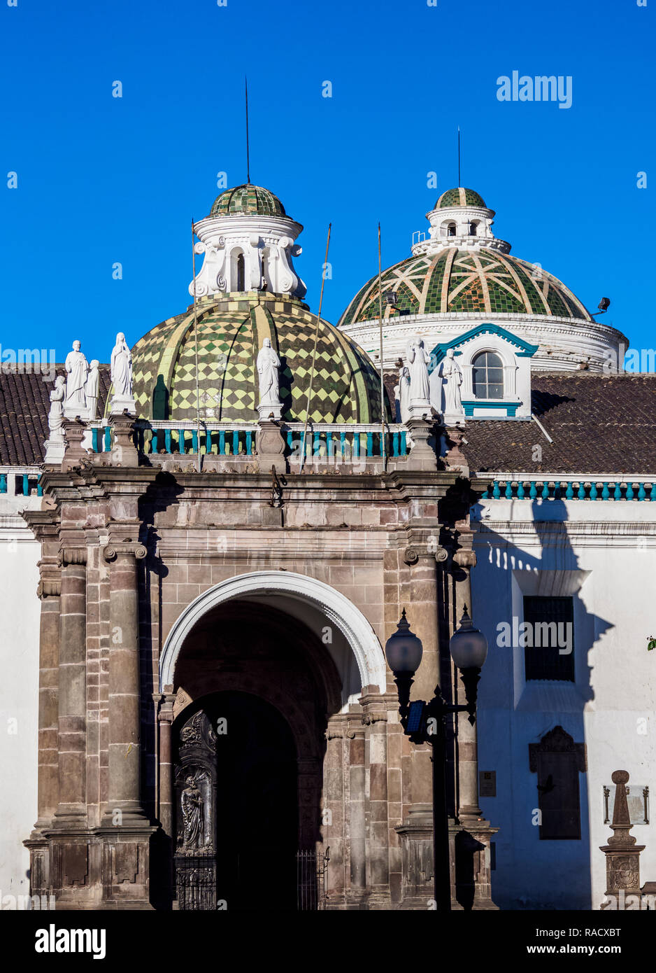 Metropolitan Cathedral of Quito at Independence Square (Plaza Grande), Quito, Pichincha Province, Ecuador, South America Stock Photo