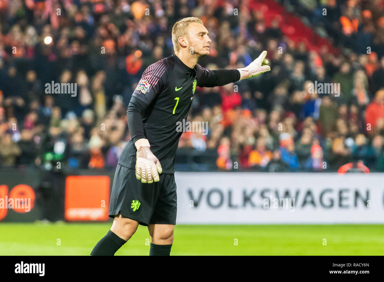 Rotterdam, The Netherlands 16 november 2018 Soccer The Netherlands v France   Jasper Cillessen (Netherlands) Stock Photo