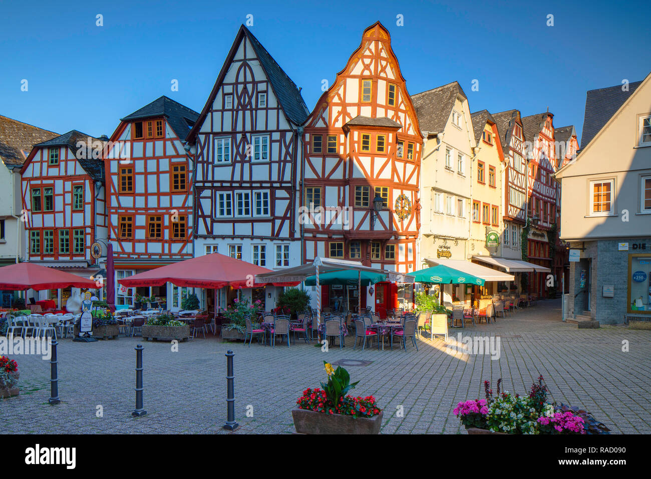 Half-timbered buildings in Bischofsplatz, Limburg (Limburg an der Lahn), Hesse, Germany, Europe Stock Photo