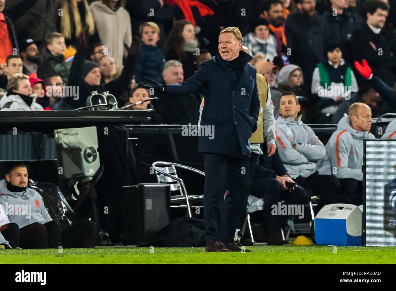 Rotterdam, The Netherlands 16 november 2018 Soccer The Netherlands v France   bondscoach Ronald Koeman (Netherlands) Stock Photo