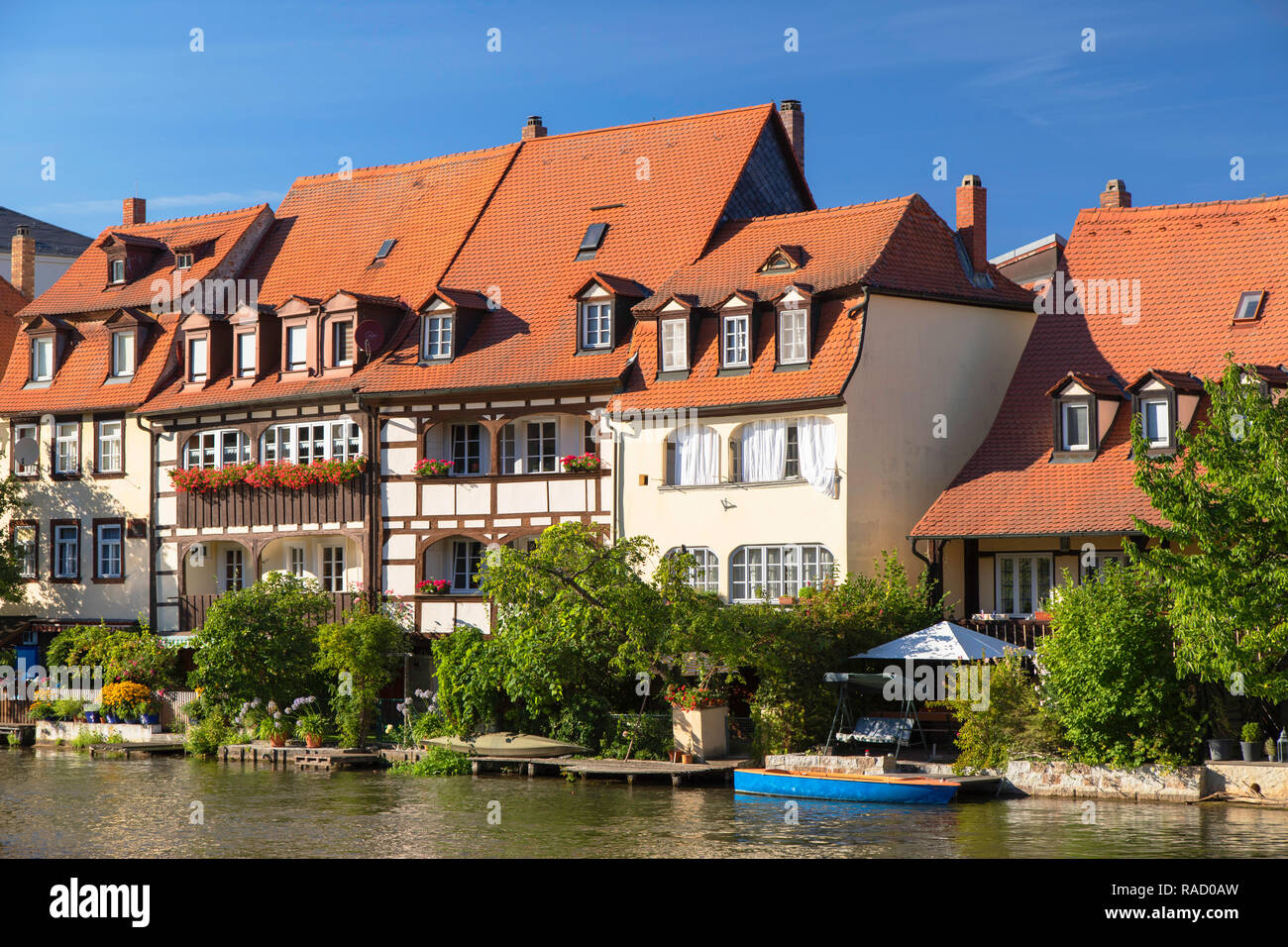 Houses of Klein Venedig (Little Venice), Bamberg, UNESCO World Heritage Site, Bavaria, Germany, Europe Stock Photo
