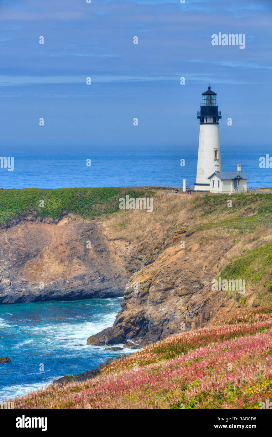 Yaquina Lighthouse, near Agate Beach, Oregon, United States of America, North America Stock Photo