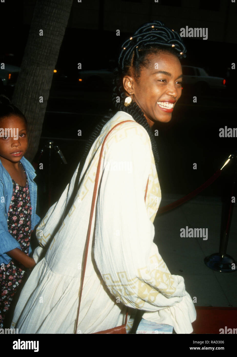 BEVERLY HILLS, CA - JULY 21: Actress Angela Bassett attends Columbia Pictures' 'Poetic Justice' Premiere on July 21, 1993 at the Samuel Goldwyn Theatre in Beverly Hills, California. Photo by Barry King/Alamy Stock Photo Stock Photo
