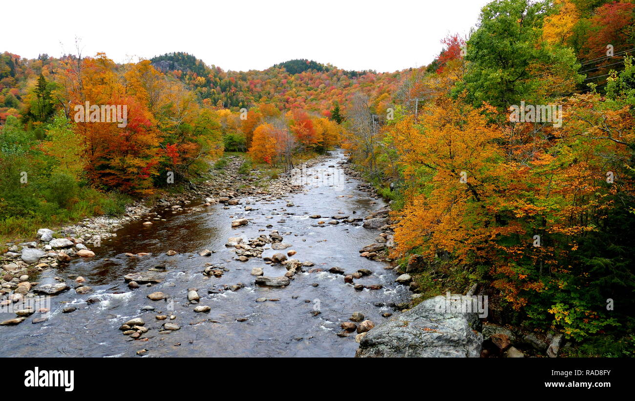 Indian summer foliage in New Hampshire Stock Photo