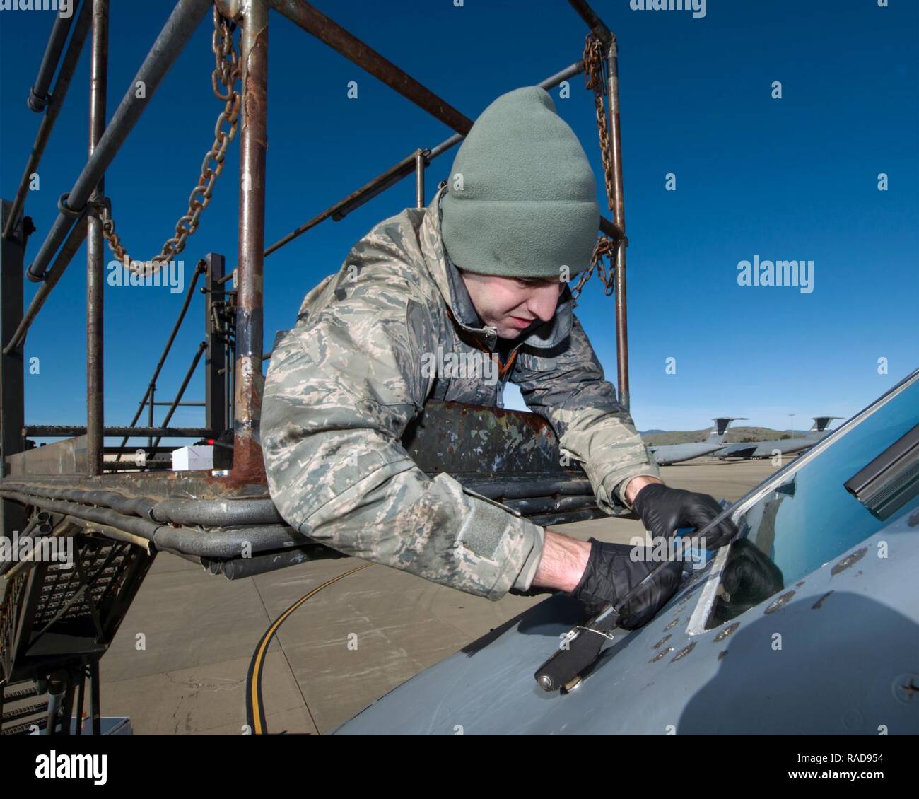 U.S. Air Force Senior Airman Andrew Stephens from the 60th Aircraft ...