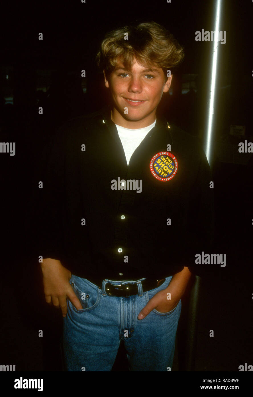 LOS ANGELES, CA - JULY 22: Actor Jason James Richter attends Ringling Brothers Barnum and Bailey Circus on July 22, 1993 at the Los Angeles Sports Arena in Los Angeles, California. Photo by Barry King/Alamy Stock Photo Stock Photo