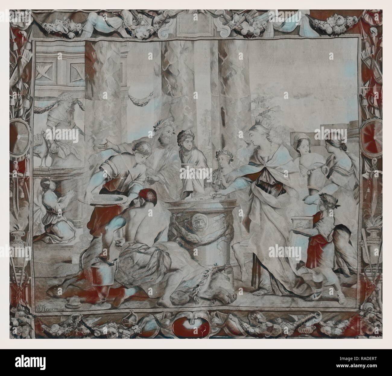 Dido's sacrifice to Juno (Hera. Reimagined by Gibon. Classic art with a modern twist reimagined