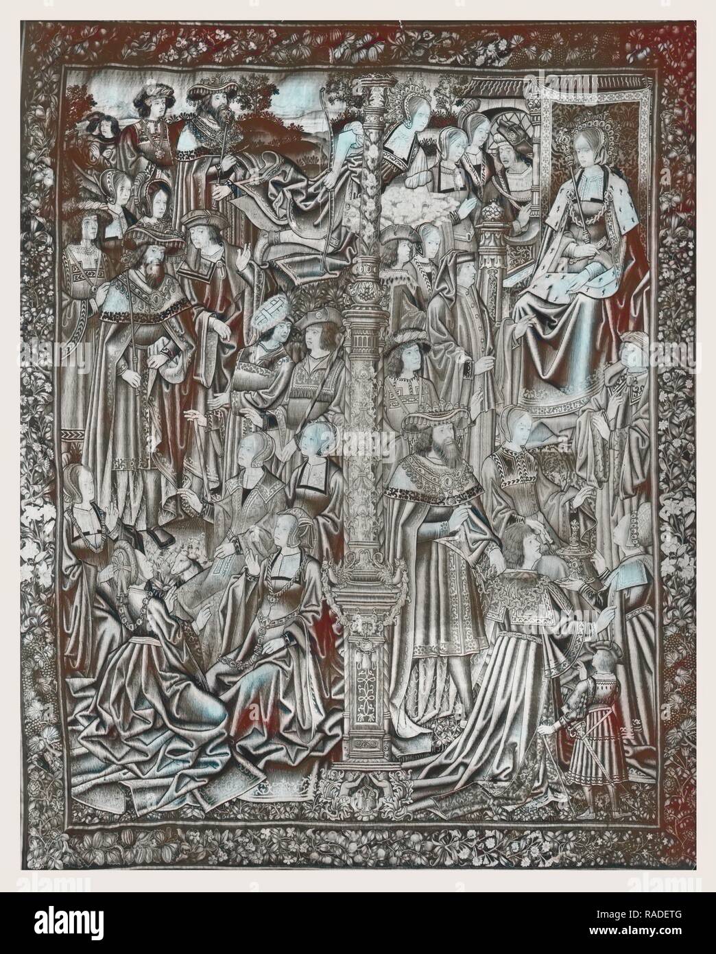 Dido receiving Aeneas, with Venus (Aphrodite) presiding above clou. Reimagined by Gibon. Classic