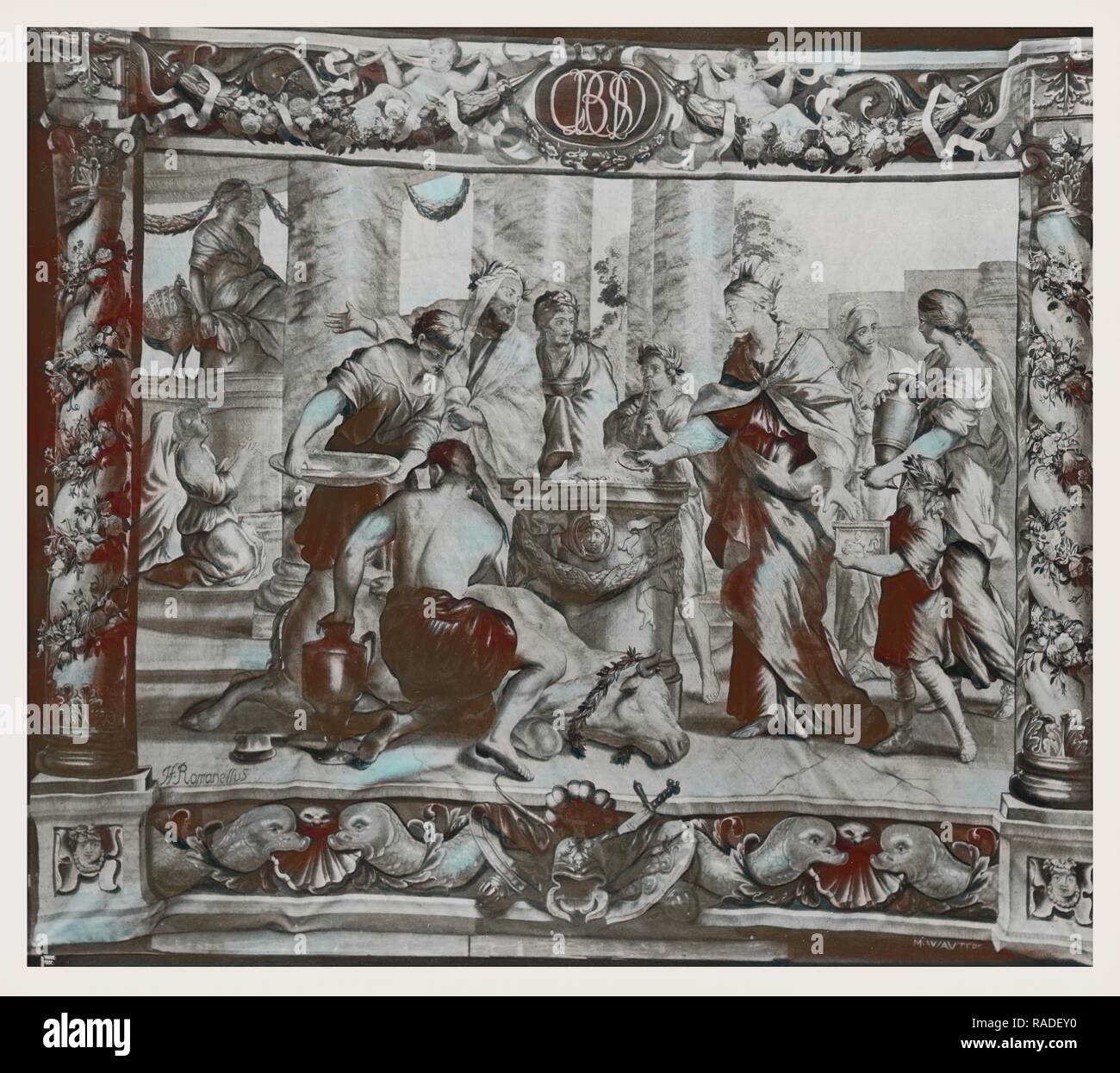 Dido's sacrifice to Juno (Hera. Reimagined by Gibon. Classic art with a modern twist reimagined