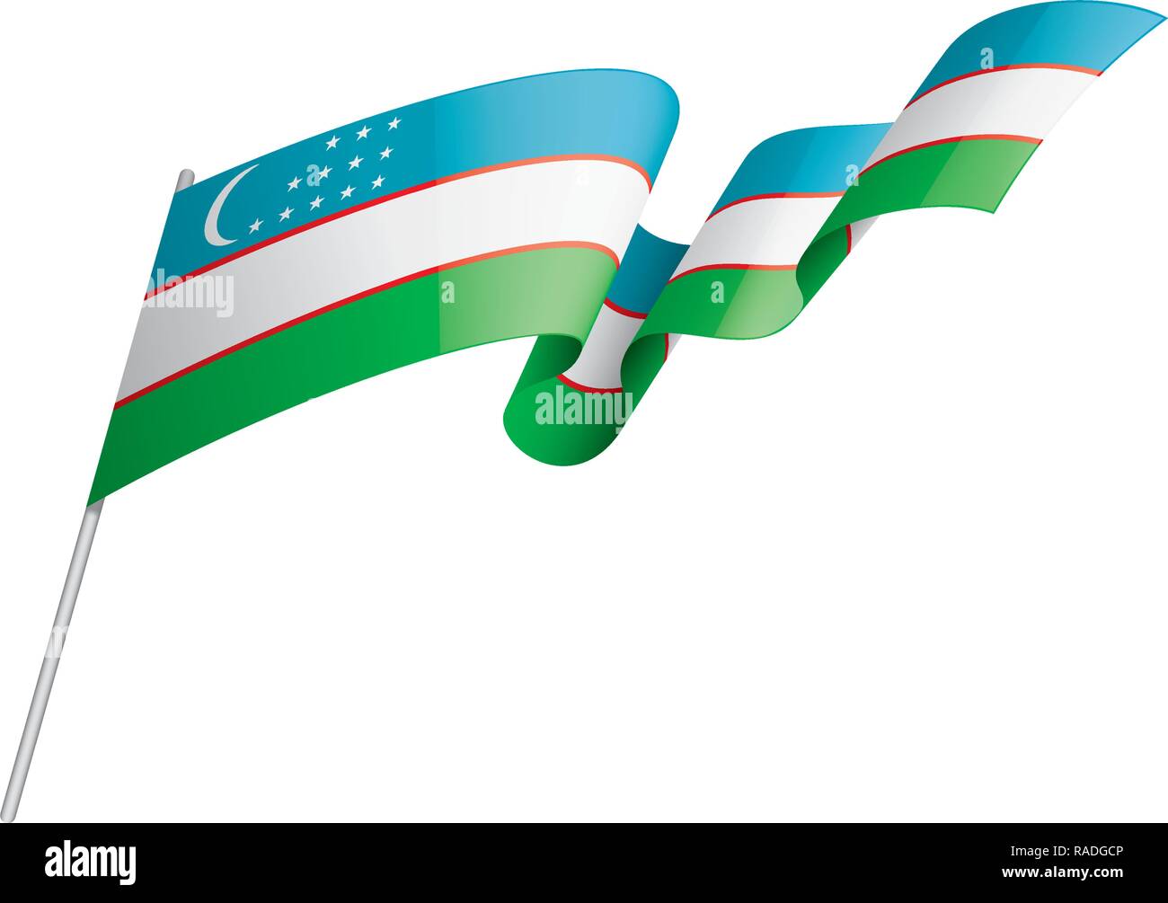 Uzbekistan Flag Vector Illustration On A White Background Stock Vector uzbekistan-flag-vector-illustration-on-a-white-background-stock-vector