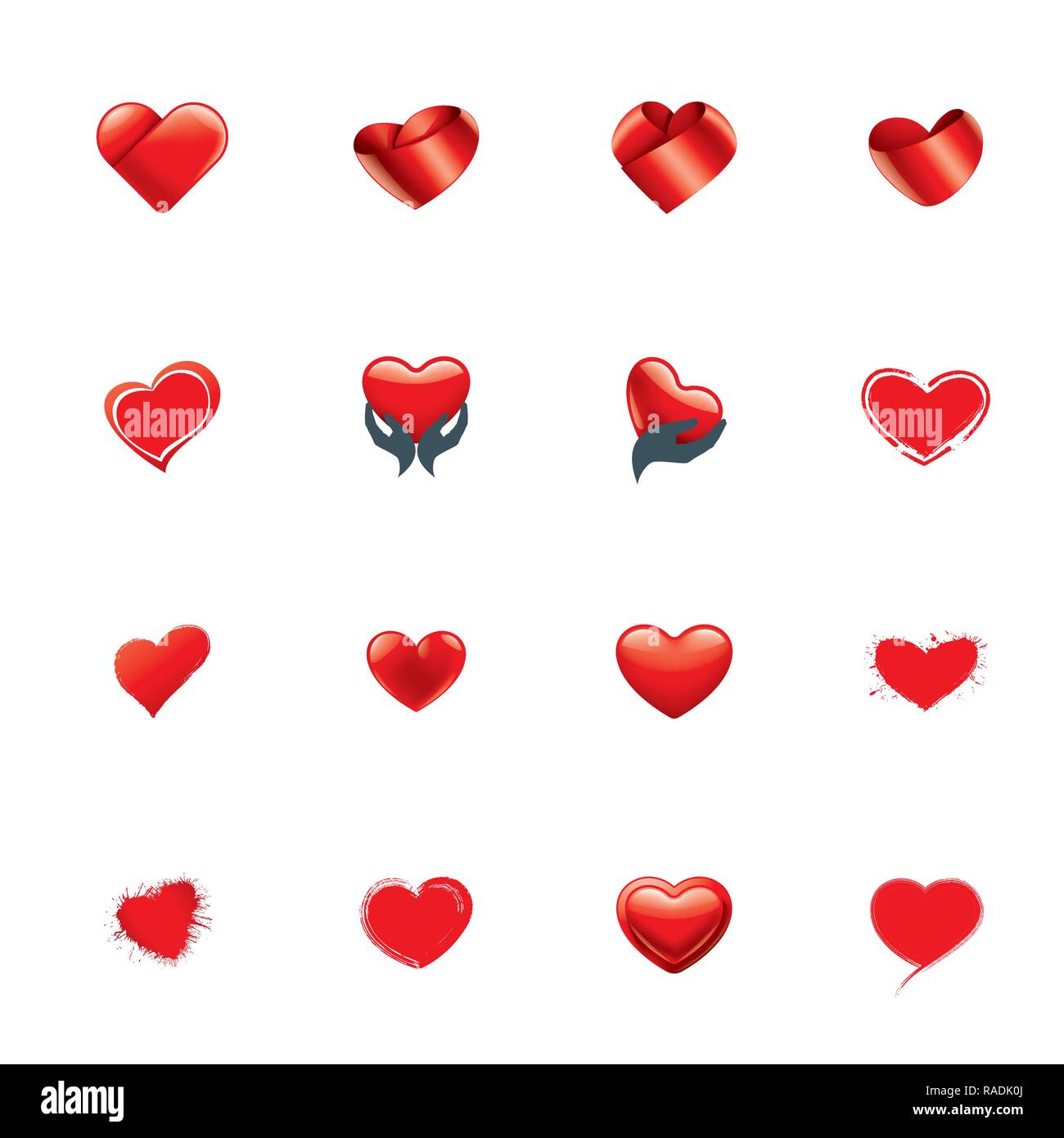 Red heart icon. Vector illustration on white background Stock Vector ...