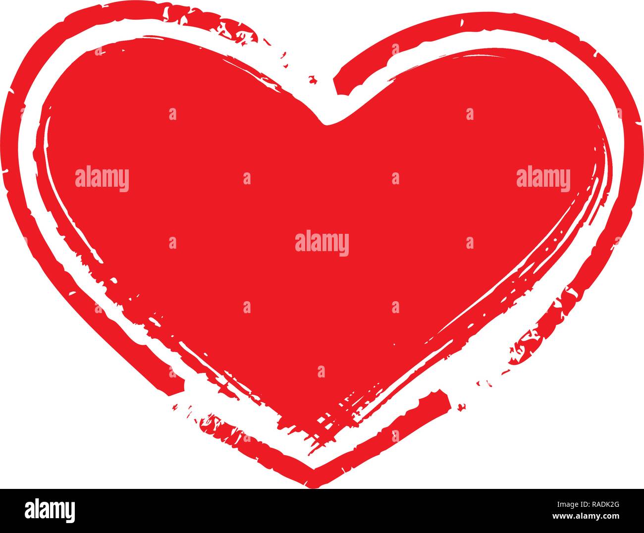Red heart icon. Vector illustration on white background Stock Vector ...