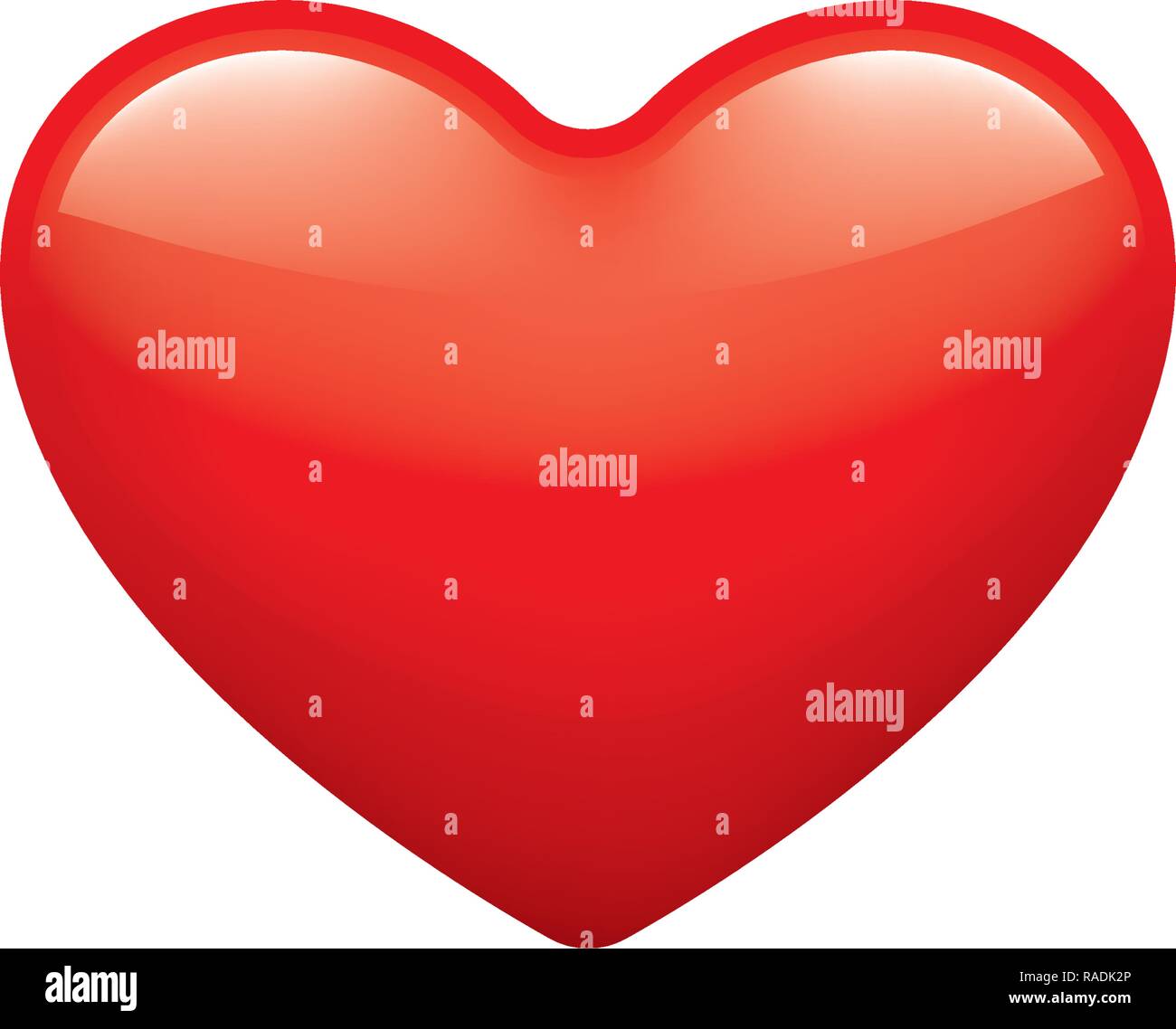 Red heart icon. Vector illustration on white background Stock Vector ...