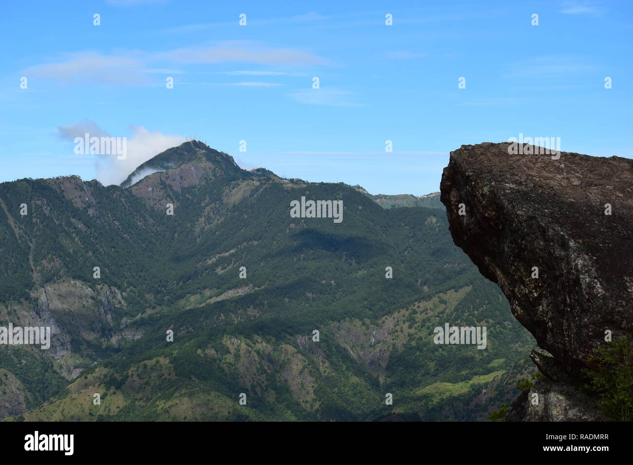 Communication and broadcasting equipment mounted on the summit of Mount Sto. Tomas in Tuba